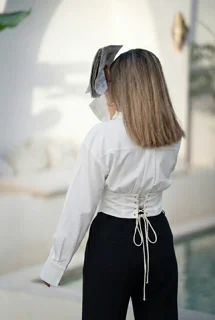 شمیز بیسیک سفید