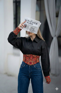 شومیز سوزندوزی Bella